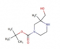 tert-butyl 3-(hydroxymethyl)-3-methylpiperazine-1-carboxylate