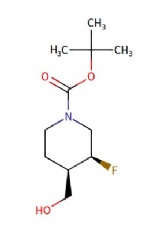 rel-((3R,4S)-tert-Butyl 3-fluoro-4-(hydroxymethyl)piperidine-1-carboxylate)