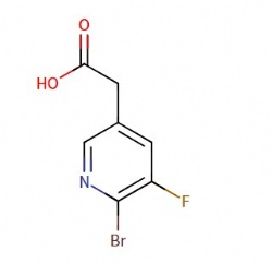 2-(6-bromo-5-fluoropyridin-3-yl)acetic acid