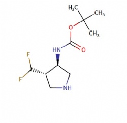 tert-butyl ((3R,4S)-4-(difluoromethyl)pyrrolidin-3-yl)carbamate
