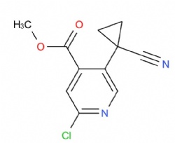 methyl 2-chloro-5-(1-cyanocyclopropyl)isonicotinate