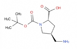 (2S,4S)-4-(aminomethyl)-1-(tert-butoxycarbonyl)pyrrolidine-2-carboxylic acid