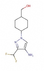 (4-(4-amino-3-(difluoromethyl)-1H-pyrazol-1-yl)cyclohexyl)methanol