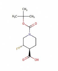 trans-1-[(tert-butoxy)carbonyl]-3-fluoropiperidine-4-carboxylic acid