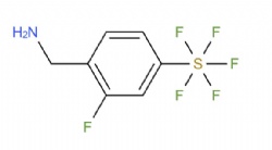2-fluoro-4-(pentafluoro-lambda6-sulfaneyl)phenyl)methanamin