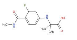 2-((3-fluoro-4-(methylcarbamoyl)phenyl)amino)-2-methylpropanoic acid