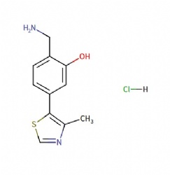 2-(aminomethyl)-5-(4-methylthiazol-5-yl)phenol hydrochloride