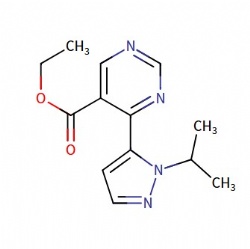 ethyl 4-(1-isopropyl-1H-pyrazol-5-yl)pyrimidine-5-carboxylate