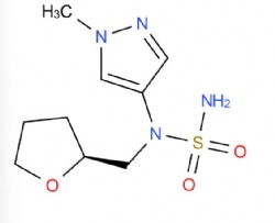 N-(1-Methyl-1H-pyrazol-4-yl)-N-{[(2S)-oxolan-2-yl]methyl}aminosulfonamide