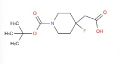 2-{1-[(tert-butoxy)carbonyl]-4-fluoropiperidin-4-yl}acetic acid