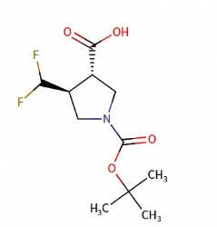 (3S,4S)-1-(tert-butoxycarbonyl)-4-(difluoromethyl)pyrrolidine-3-carboxylic acid