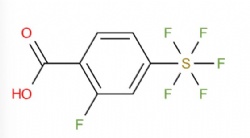 2-fluoro-4-(pentafluoro-lambda6-sulfaneyl)benzoic acid