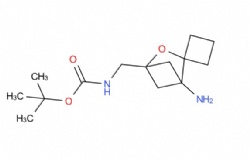 tert-butyl ((1-amino-3-oxaspiro[bicyclo[2.1.1]hexane-2,1'-cyclobutan]-4-yl)methyl)carbamate