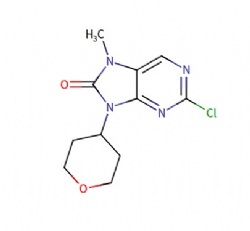 2-chloro-7-methyl-9-(tetrahydro-2H-pyran-4-yl)-7,9-dihydro-8H-purin-8-one