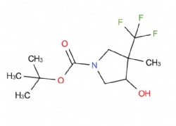 tert-butyl 4-hydroxy-3-methyl-3-(trifluoromethyl)pyrrolidine-1-carboxylate
