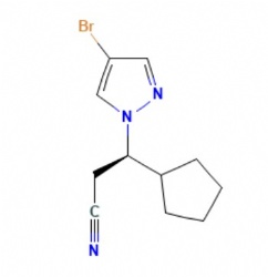 (3R)-3-(4-bromopyrazol-1-yl)-3-cyclopentylpropanenitrile