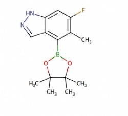 6-fluoro-5-methyl-4-(4,4,5,5-tetramethyl-1,3,2-dioxaborolan-2-yl)-1H-indazole
