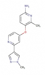 6-methyl-5-((2-(1-methyl-1H-pyrazol-4-yl)pyridin-4-yl)oxy)pyridin-2-amine