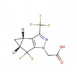 2-((3bS,4aR)-5,5-difluoro-3-(trifluoromethyl)-3b,4,4a,5-tetrahydro-1H-cyclopropa[3,4]cyclopenta[1,2-c]pyrazol-1-yl)acetic acid