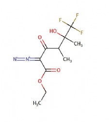 ethyl 2-diazo-6,6,6-trifluoro-5-hydroxy-4,5-dimethyl-3-oxohexanoate
