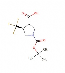 (3S,4S)-1-(tert-butoxycarbonyl)-4-(trifluoromethyl)pyrrolidine-3-carboxylic acid