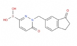 (6-oxo-1-((3-oxo-2,3-dihydro-1H-inden-5-yl)methyl)-1,6-dihydropyridazin-3-yl)boronic acid