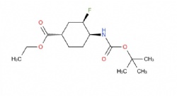 ethyl (1S,3R,4S)-4-(tert-butoxycarbonylamino)-3-fluoro-cyclohexanecarboxylate