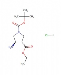 1-(tert-butyl) 3-ethyl (3S,4R)-4-aminopyrrolidine-1,3-dicarboxylate hydrochloride