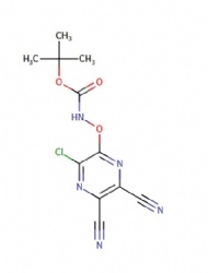 tert-butyl ((3-chloro-5,6-dicyanopyrazin-2-yl)oxy)carbamate
