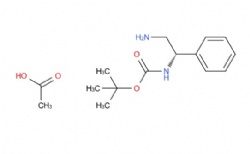 tert-butyl (S)-(2-amino-1-phenylethyl)carbamate acetate