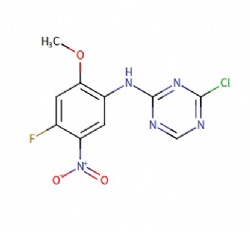 4-chloro-N-(4-fluoro-2-methoxy-5-nitrophenyl)-1,3,5-triazin-2-amine