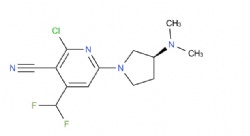 2-chloro-4-(difluoromethyl)-6-[(3S)-3-(dimethylamino)pyrrolidin-1-yl]pyridine-3-carbonitrile
