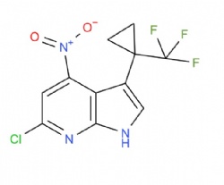 6-chloro-4-nitro-3-(1-(trifluoromethyl)cyclopropyl)-1H-pyrrolo[2,3-b]pyridine