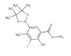 methyl 3-fluoro-2-hydroxy-4-methyl-5-(4,4,5,5-tetramethyl-1,3,2-dioxaborolan-2-yl)benzoate