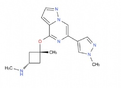 (1s,3s)-N,3-dimethyl-3-((6-(1-methyl-1H-pyrazol-4-yl)pyrazolo[1,5-a]pyrazin-4-yl)oxy)cyclobutan-1-amine