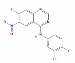N-(3-chloro-4-fluorophenyl)-7-fluoro-6-nitroquinazolin-4-amine