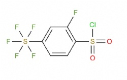 2-fluoro-4-(pentafluoro-lambda6-sulfaneyl)benzenesulfonyl chloride