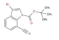 tert-butyl 3-bromo-7-cyano-1H-indole-1-carboxylate