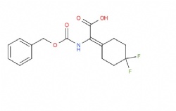 2-(((benzyloxy)carbonyl)amino)-2-(4,4-difluorocyclohexylidene)acetic acid