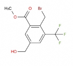 methyl 2-(bromomethyl)-5-(hydroxymethyl)-3-(trifluoromethyl)benzoate