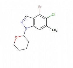 4-bromo-5-chloro-6-methyl-1-tetrahydropyran-2-yl-indazole