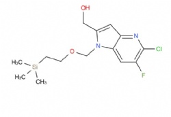 (5-chloro-6-fluoro-1-((2-(trimethylsilyl)ethoxy)methyl)-1H-pyrrolo[3,2-b]pyridin-2-yl)methanol