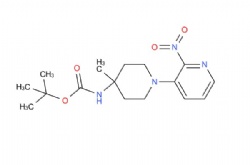 tert-butyl (4-methyl-1-(2-nitropyridin-3-yl)piperidin-4-yl)carbamate
