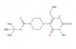 tert-butyl 4-(3-amino-6-ethyl-2-imino-4-oxo-1,2,3,4-tetrahydropyrimidin-5-yl)piperazine-1-carboxylate