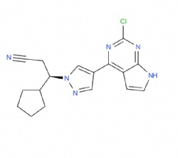 (R)-3-(4-(2-chloro-7H-pyrrolo[2,3-d]pyrimidin-4-yl)-1H-pyrazol-1-yl)-3-cyclopentylpropanenitrile