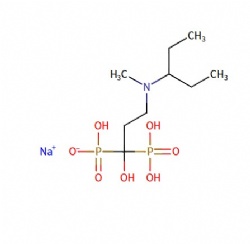 sodium hydrogen (1-hydroxy-3-(methyl(pentan-3-yl)amino)-1-phosphonopropyl)phosphonate