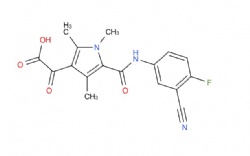 2-(5-((3-cyano-4-fluorophenyl)carbamoyl)-1,2,4-trimethyl-1H-pyrrol-3-yl)-2-oxoacetic acid