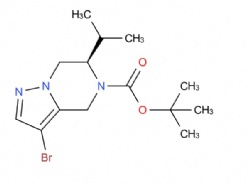 tert-butyl (R)-3-bromo-6-isopropyl-6,7-dihydropyrazolo[1,5-a]pyrazine-5(4H)-carboxylate