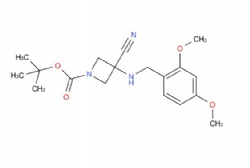 tert-butyl 3-cyano-3-((2,4-dimethoxybenzyl)amino)azetidine-1-carboxylate