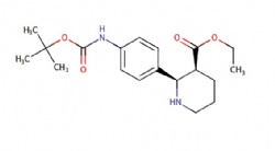 ethyl cis-2-[4-(tert-butoxycarbonylamino)phenyl]piperidine-3-carboxylate